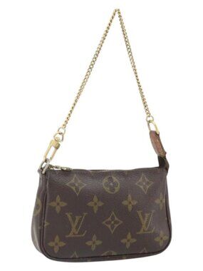 LOUIS VUITTON Monogram Mini Pochette Accessoires Pouch M58009 LV Auth BA10804